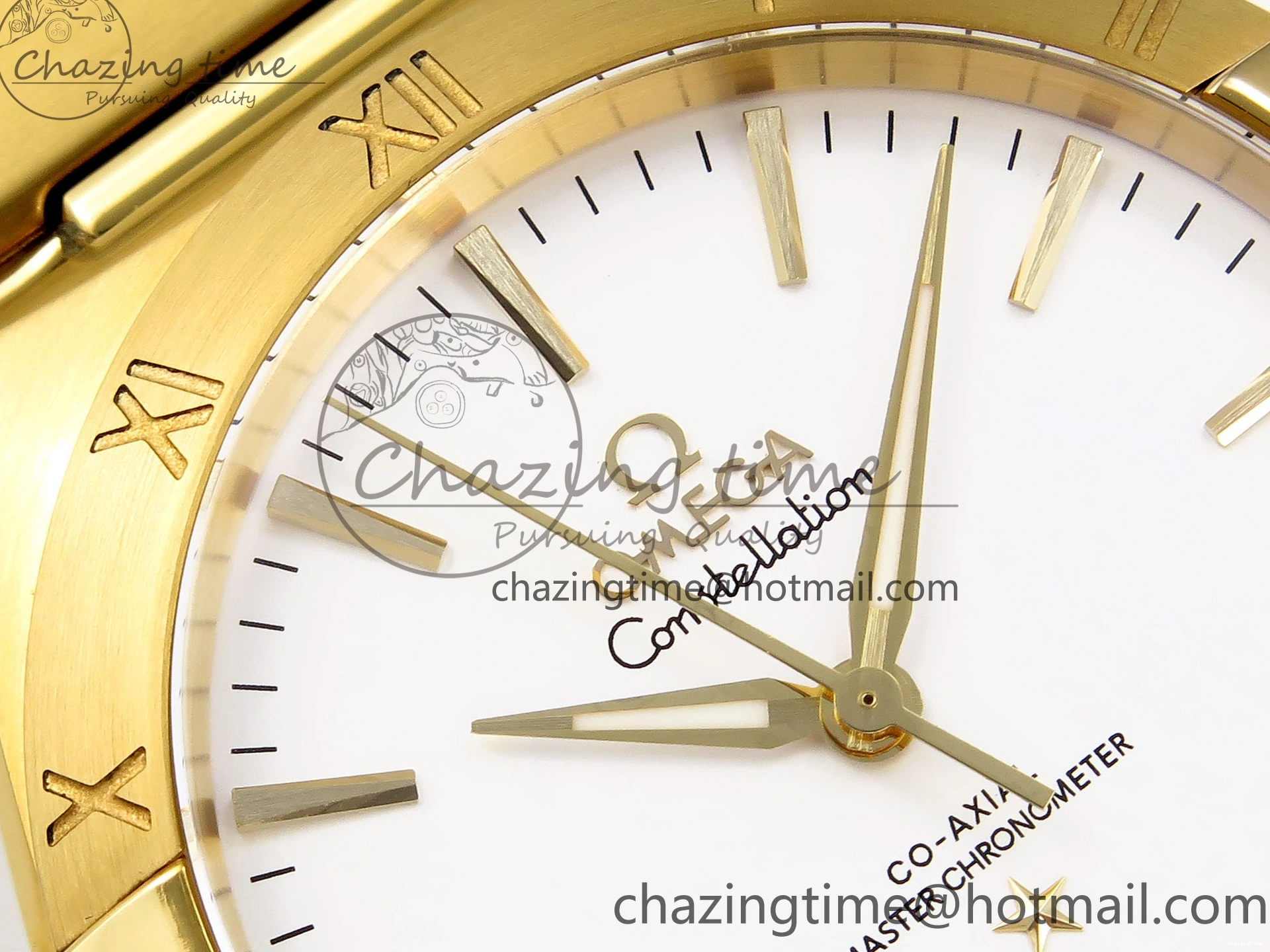 0303 Constellation 39mm YG ASWF 1:1 Best Edition White Dial on YG Bracelet A Casual 7780